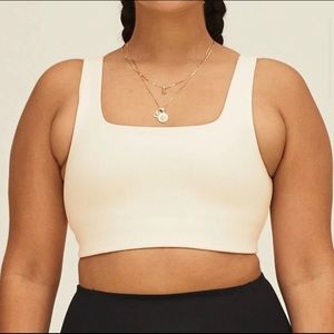 NWT girlfriend collective Tommy bra in Ivory